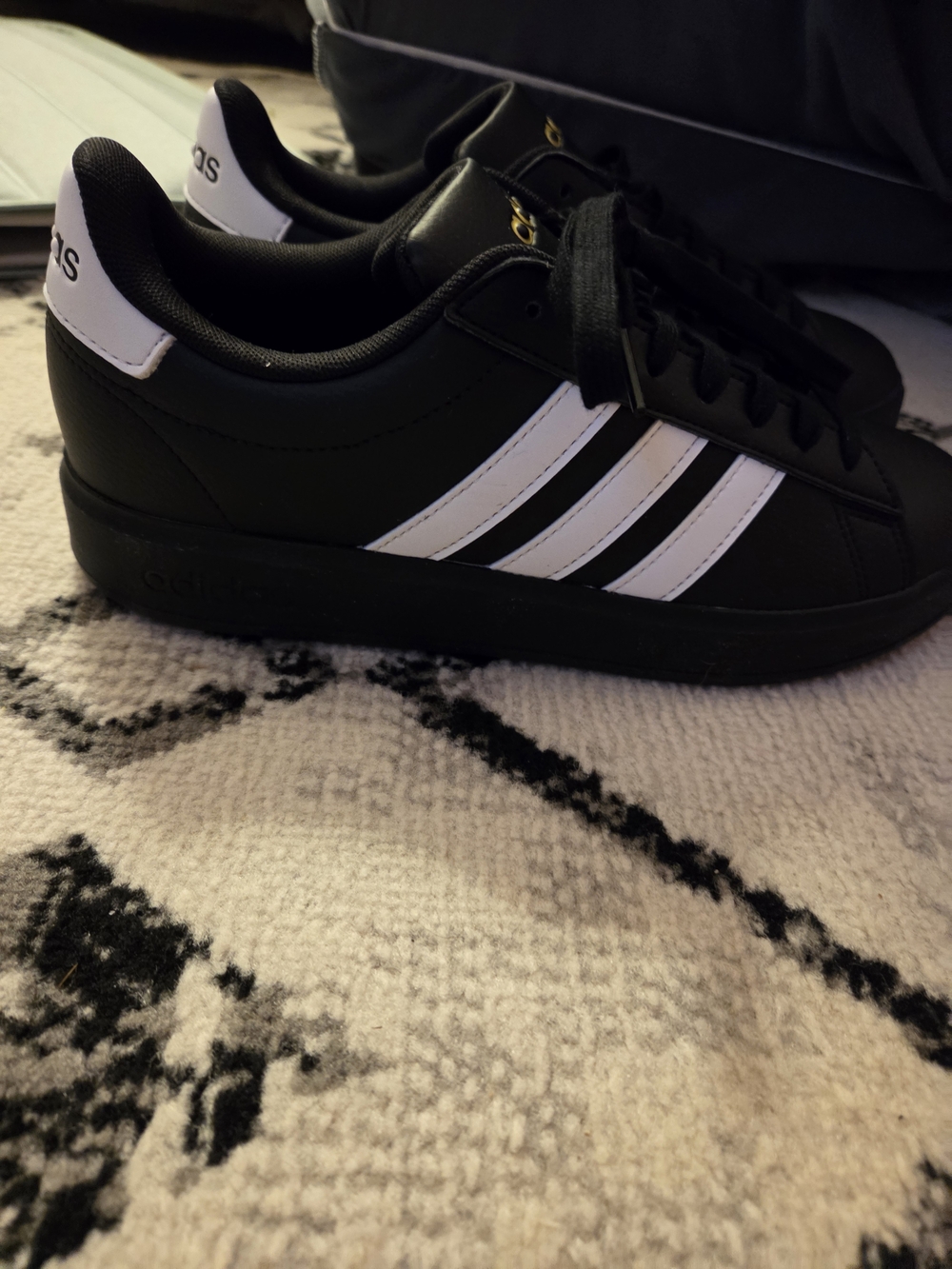 adidas Black Sneakers with Lime Dot Insole
